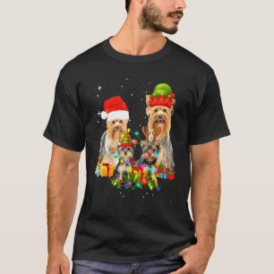 T-shirt Yorkshire Terrier Lumières de Noël