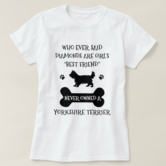 T-shirt Yorkshire Terrier meilleur ami (Design devant)