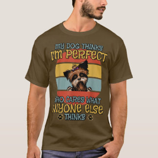 T-shirt Yorkshire Terrier Mon chien pense que je suis parf