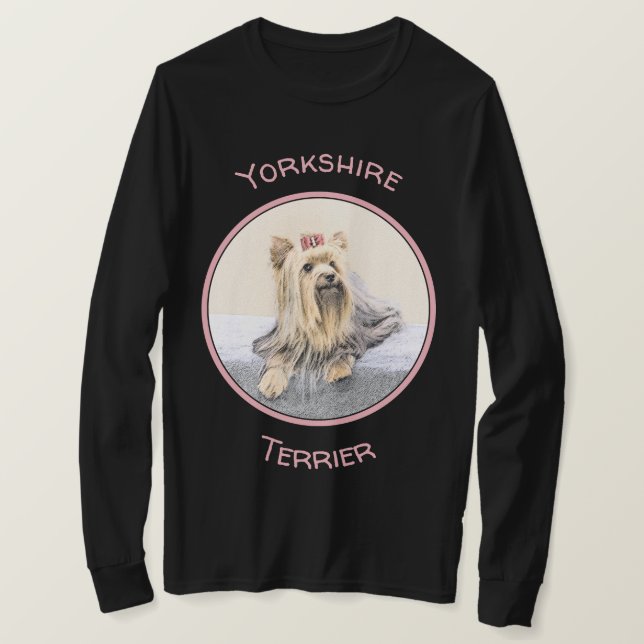 T-shirt Yorkshire Terrier Peinture - Cute Original Chien A (Design devant)