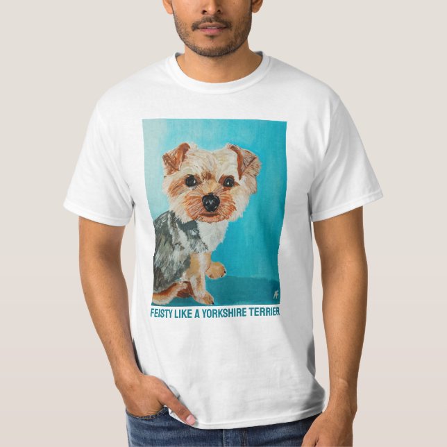 T-shirt Yorkshire Terrier Peinture d'Alfred Fox (Devant)