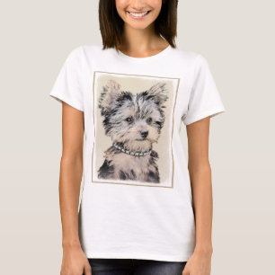 T-shirt Yorkshire Terrier Puppy Peinture Chien original