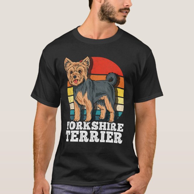 T-shirt Yorkshire Terrier Retro (Devant)