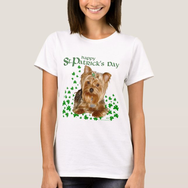 T-shirt Yorkshire Terrier Saint-Patrick (Devant)
