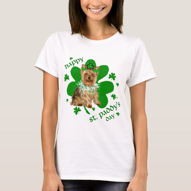 T-shirt Yorkshire Terrier Saint-Patrick (Devant)