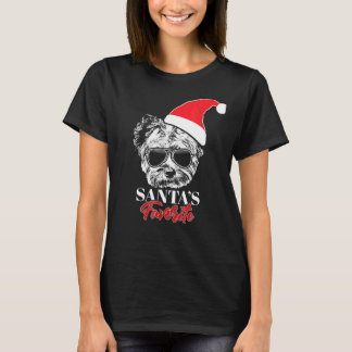T-shirt Yorkshire Terrier Santas Noël favori