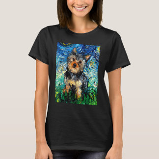 T-shirt Yorkshire terrier Starry Night Cute Yorkie Chien A