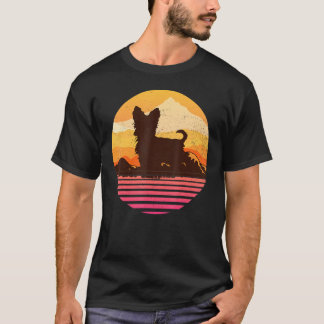 T-shirt Yorkshire Terrier Sun Mountain Vintage Retro