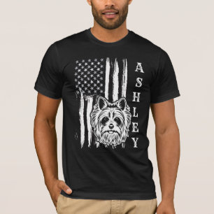 T-shirt Yorkshire Terrier USA Patriote Chien US Animal De