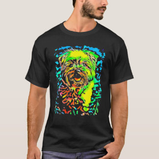 T-shirt Yorkshire Terrier Visage Chien Pop Pop Art