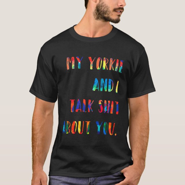 T-shirt Yorkshire Terrier Vous Peinture De Style Rétro (Devant)