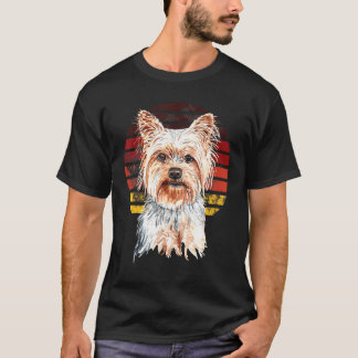 T-shirt Yorkshire Terrier Yorkie Chien Rétro Soleil