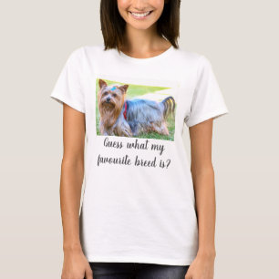 T-shirt Yorkshire Terrier Yorkie Guess race préférée