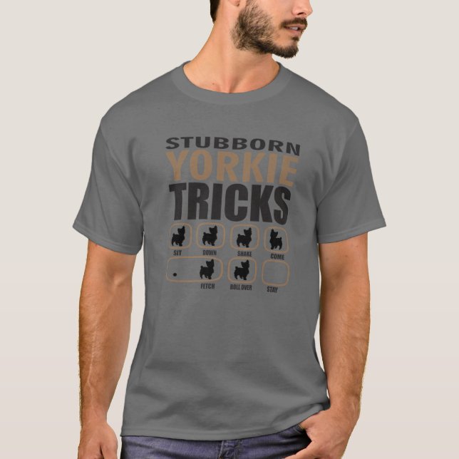 T-shirt Yorkshire têtu Conception Terrier Pour Passionné D (Devant)