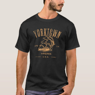 T-shirt Yorktown Virginia Vieux grand voilier Navire déçu