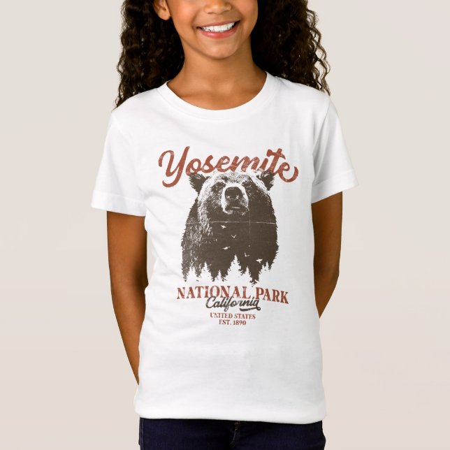 T-Shirt Yosemite Grizzly Bear California National Park (Devant)