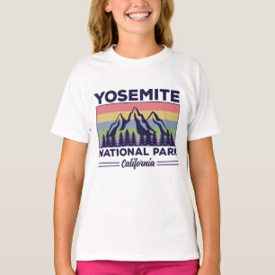 T-shirt Yosemite National Park California Retro Randonnée