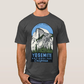 T-shirt Yosemite National Park Californie Half Dome Vintag