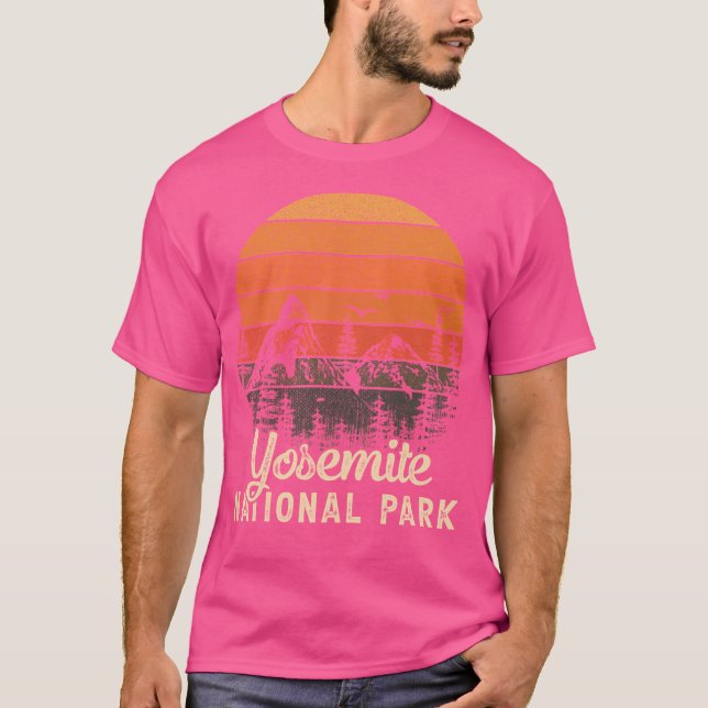 T-shirt Yosemite Parc National Retro Cadeau (Devant)