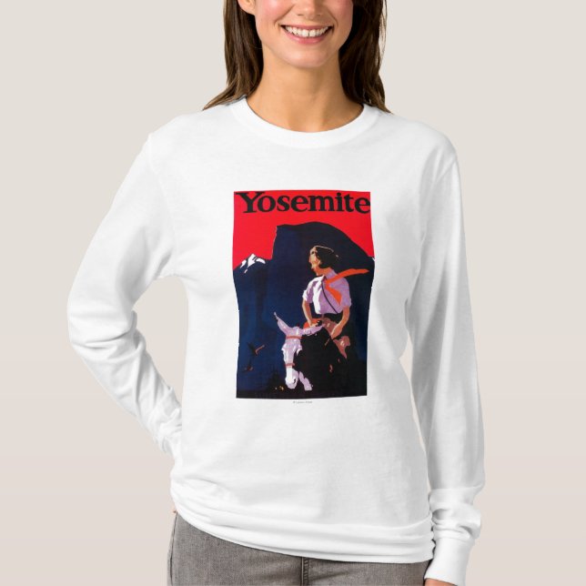 T-shirt Yosemite PosterYosemite vintage, CA (Devant)
