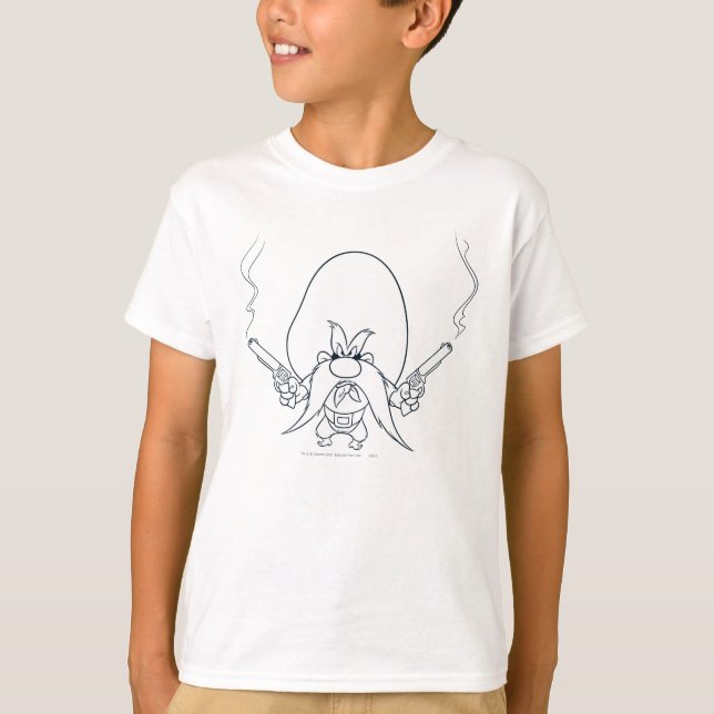 T-shirt Yosemite Sam fume des fusils (Devant)