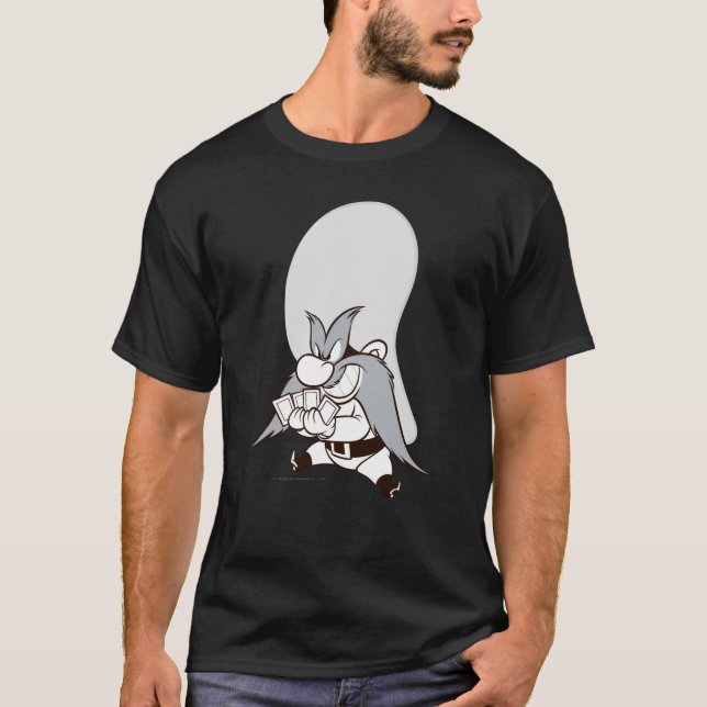 T-shirt Yosemite Sam Jouer aux cartes (Devant)