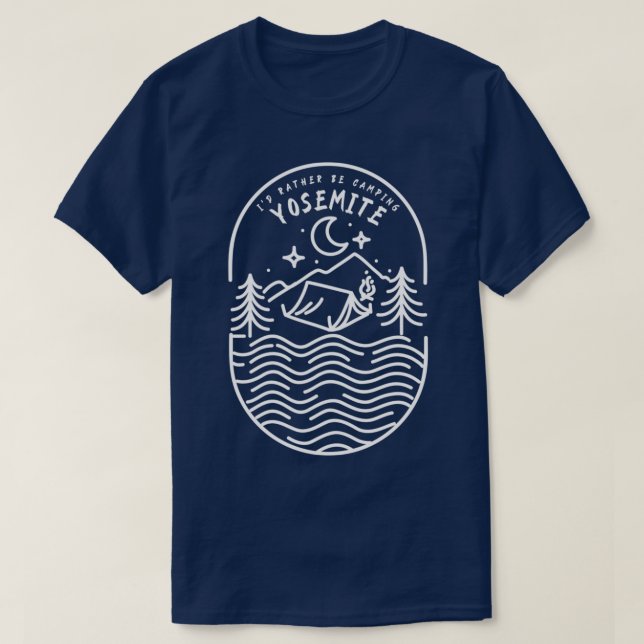 T-shirt YosemiteId Plutôt Être Camping Triblend (Design devant)