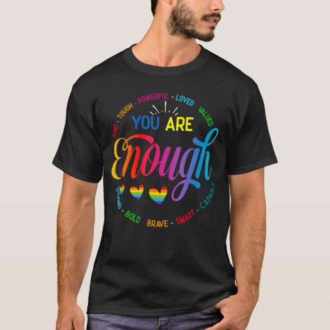 T-shirt You are Enough Mental Health Awareness Womens vint (Devant)