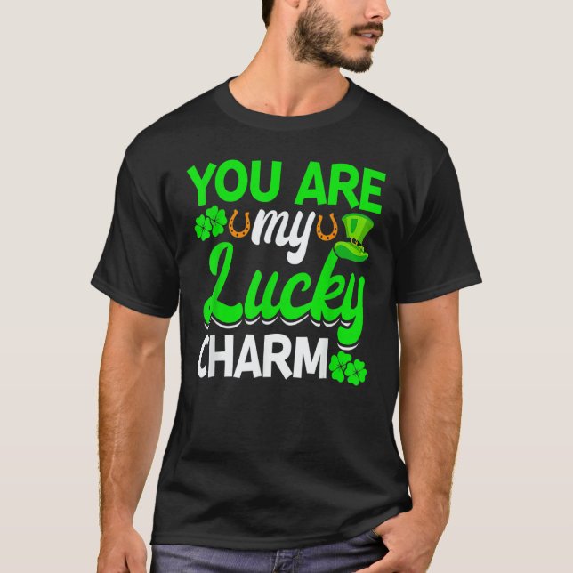 T-shirt You Are My Lucky Charm Shamrock St Patrick's Day L (Devant)
