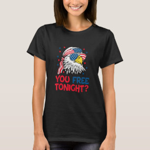 T-shirt You Free Tonight stries rayures aigle avec drapeau