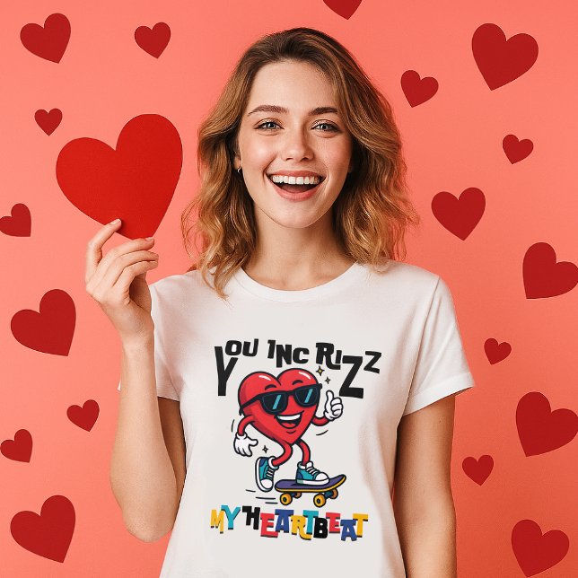 T-shirt You Inc Rizz my Heartbeat - Cute skateboard heart (Créateur téléchargé)
