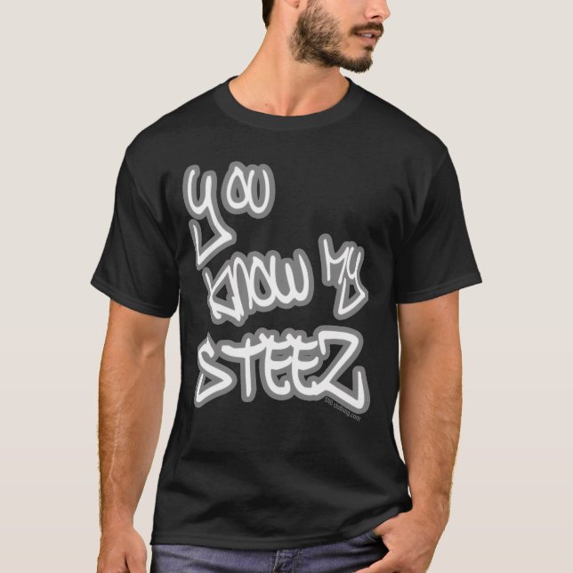 T-shirt You Know My Steez Hip Hop Style Drip Fire Swagger  (Devant)