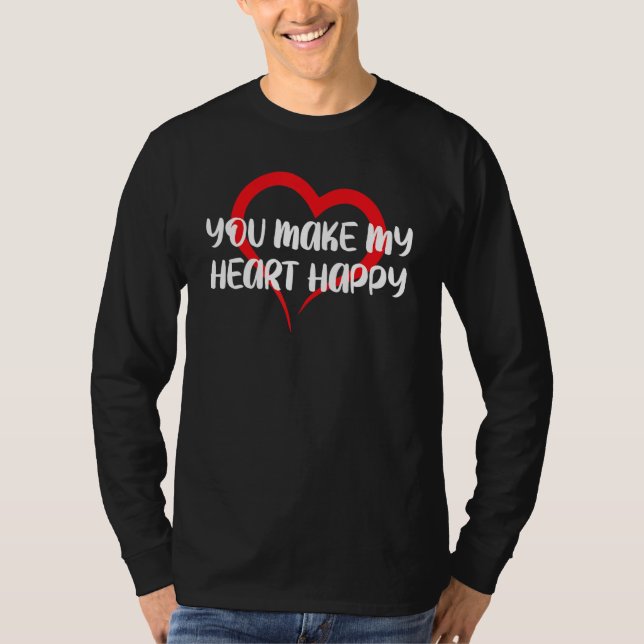 T-shirt You Make My Heart Happy Kids Valentine 1 (Devant)