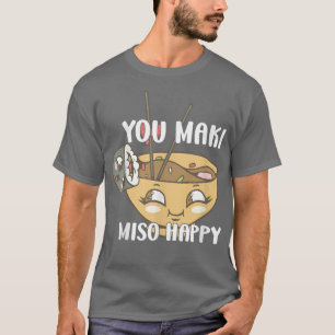 T-shirt You Maki Miso Heureux Noodles Japonais Amateurs de