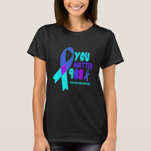T-shirt You Matter 988 Suicide Prevention Awareness Rainbo (Devant)