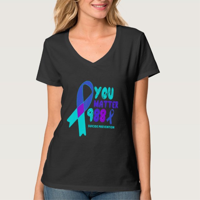 T-shirt You Matter 988 Suicide Prevention Awareness Rainbo (Devant)