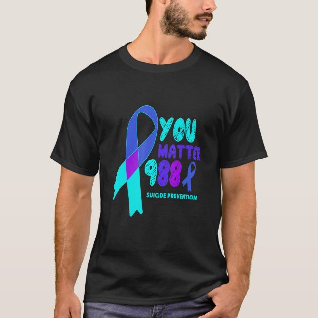 T-shirt You Matter 988 Suicide Prevention Awareness Rainbo (Devant)