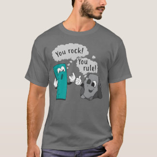 T-shirt You Rock You Rule Great Rocker And Ruler vintage