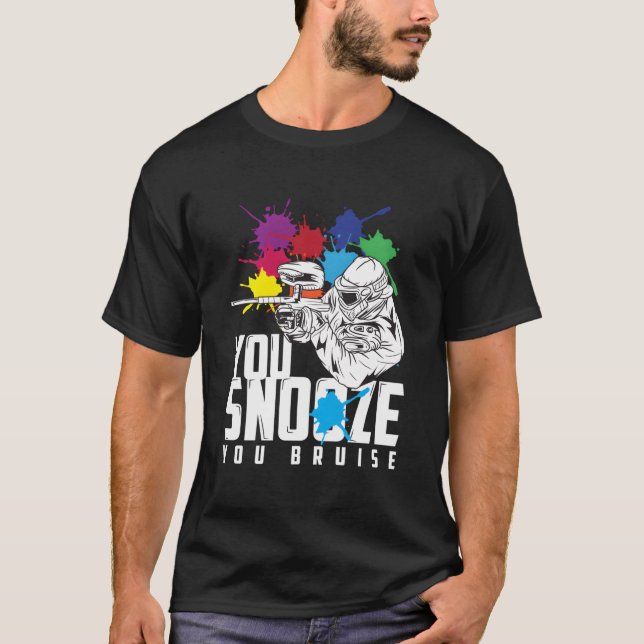 T-shirt You Snooze You Bruise Paintball (Devant)
