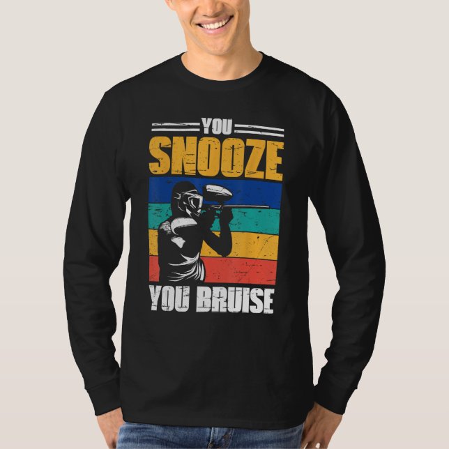 T-shirt You Snooze You Bruise Paintball Game Squad For Men (Devant)