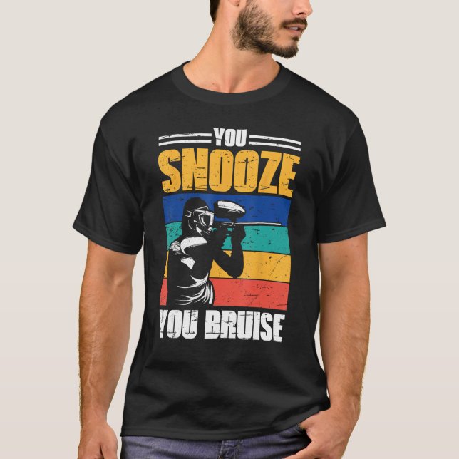 T-shirt You Snooze You Bruise Paintball Game Squad For Men (Devant)