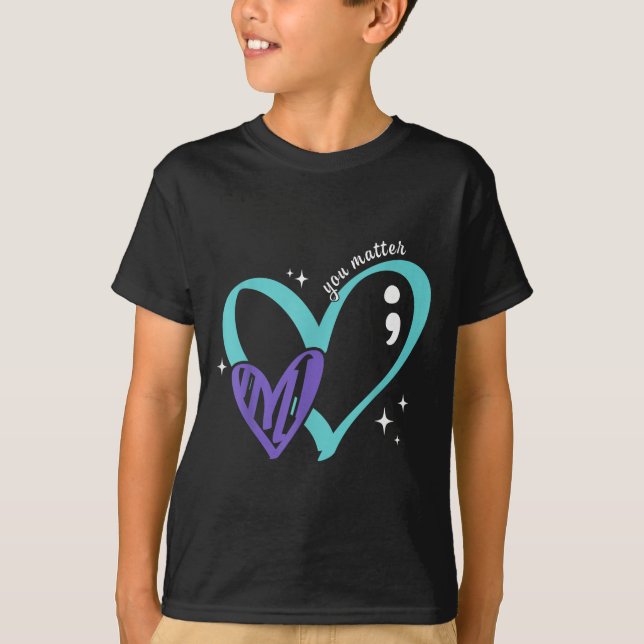 T-shirt You Suicide Prevention Awareness Teal &amp; Purple (Devant)