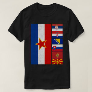 T-shirt Yougoslavie d'autrefois et d'aujourd'hui
