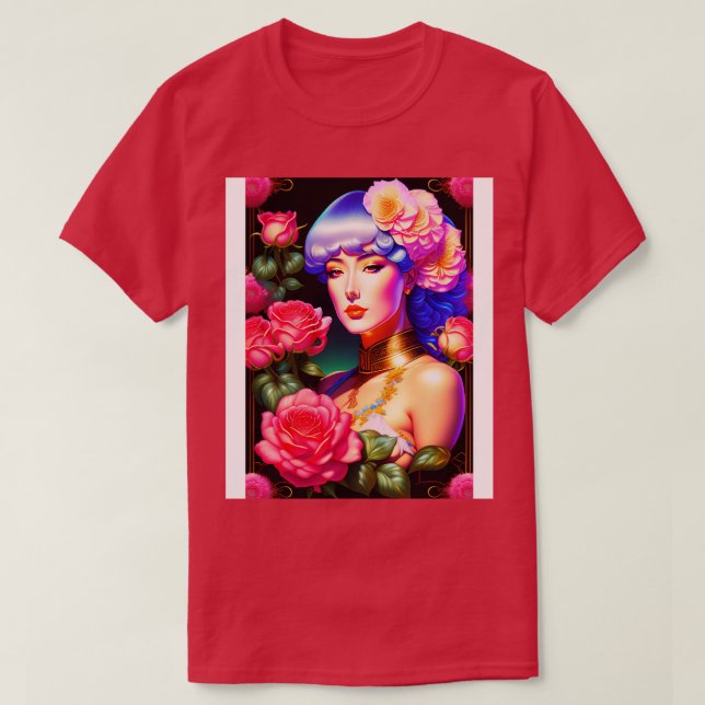 T-shirt Young Agatha Christie Retro Art (Design devant)