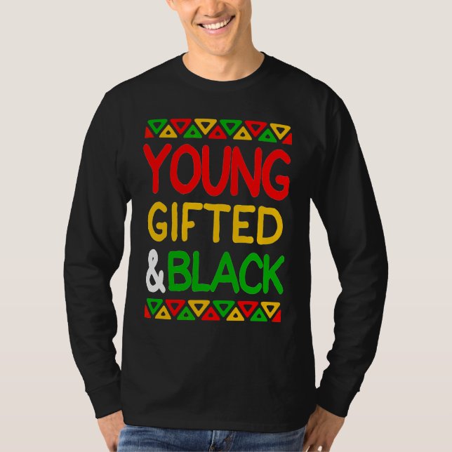 T-shirt Young ed And Black African American Men Women Boy  (Devant)