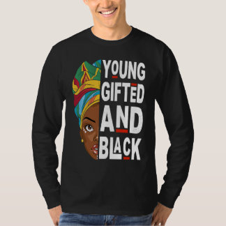 T-shirt Young ed And Black Afro Black History Month Melani