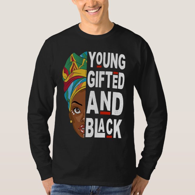 T-shirt Young ed And Black Afro Black History Month Melani (Devant)
