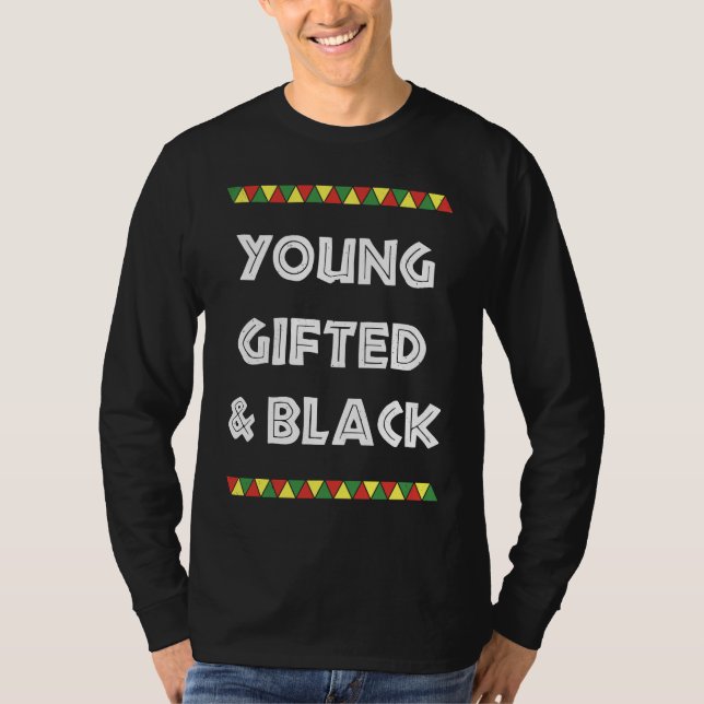 T-shirt young ed and black Black History (Devant)