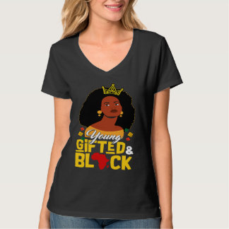 T-shirt Young ed And Black Girl  Melanin Queen Girls Kids