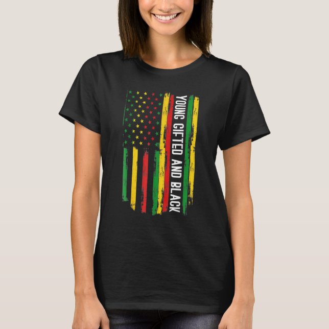 T-shirt Young ed And Black History Afro African Pride Kids (Devant)